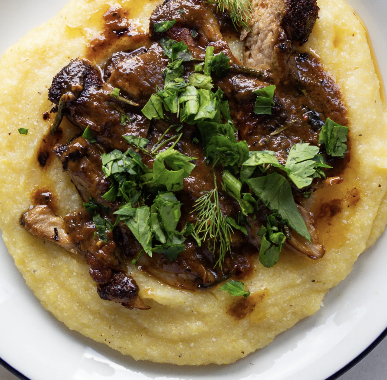 Lion’s Mane Mushroom Steaks with Balsamic Pan Sauce