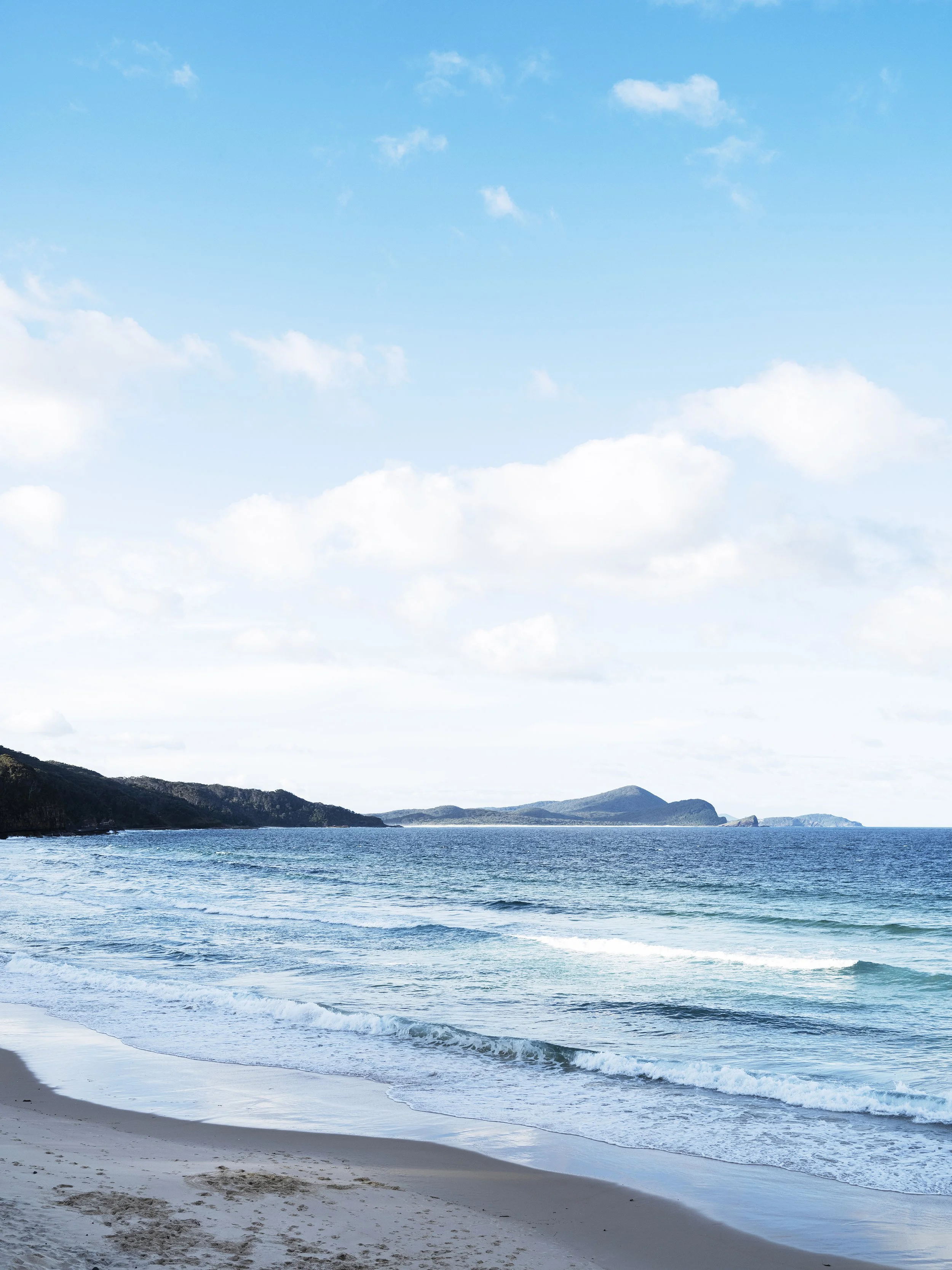 Secluded beach near Seals Way on the NSW coastline
