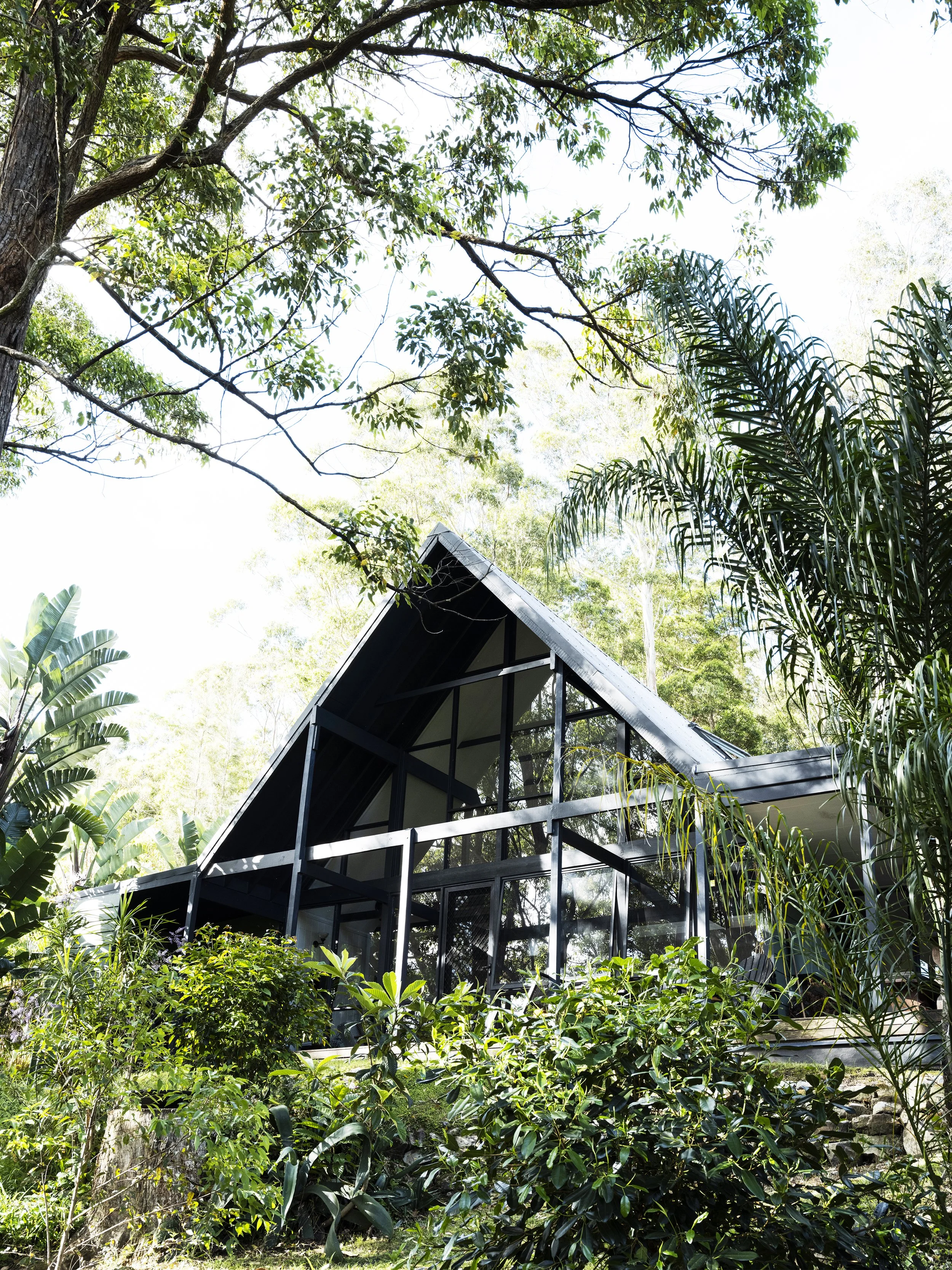 Seals Way A-frame cabin nestled within natural bushland
