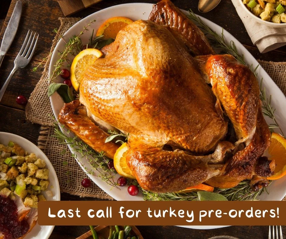 🦃 Calling all last-minute planners &mdash; we see you!
 
We&rsquo;ve got just 15 fresh turkeys left to reserve before the weekend.
 
Raised with care at Victorian Acres Farm in the Comox Valley, these birds are as local (and delicious) as it gets. 
