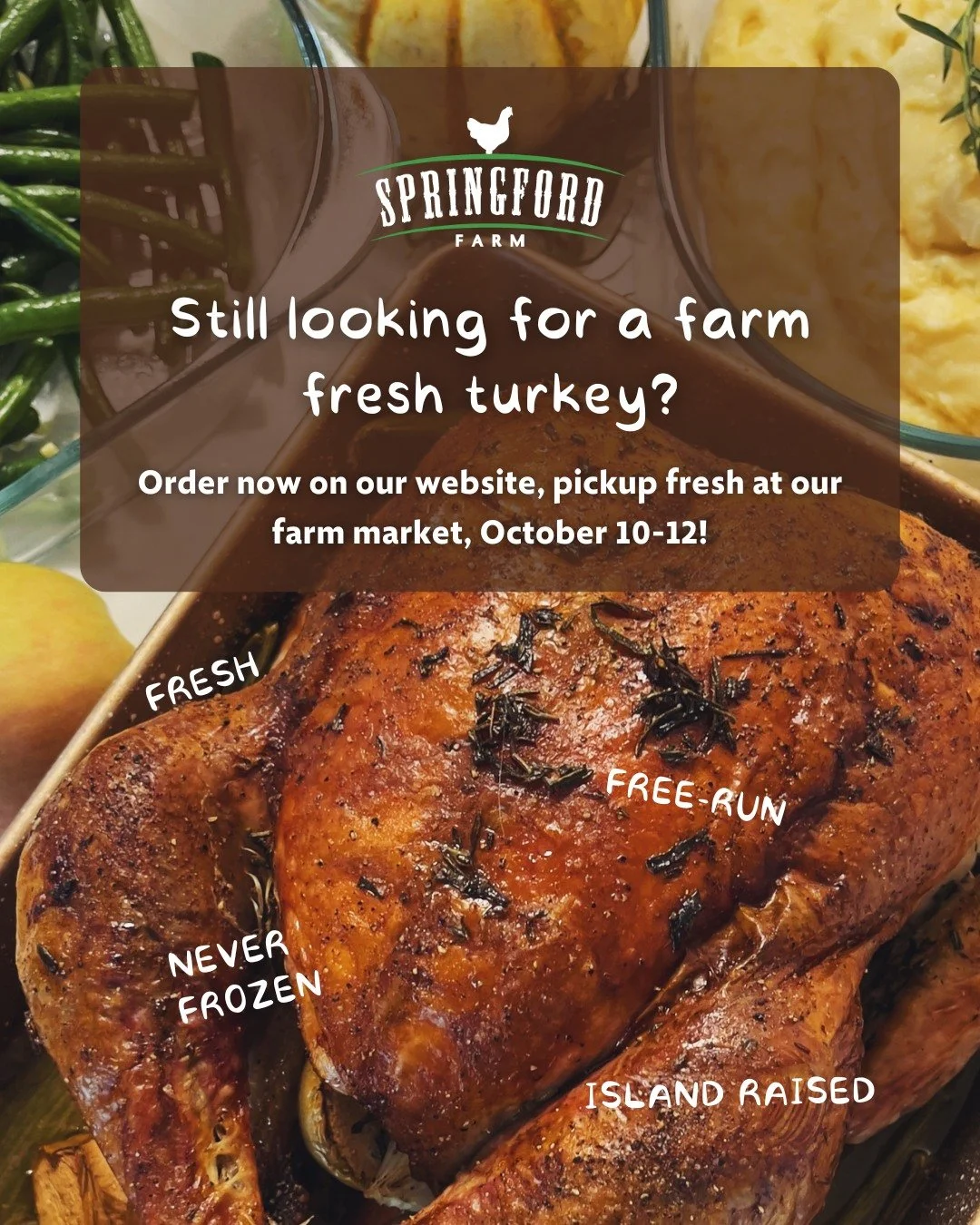 There's still time to order your Thanksgiving Turkey! 🕕 

We&rsquo;re once again teaming up with Victorian Acres Farm in the Comox Valley to bring you farm fresh, Island raised, free-run turkeys for your holiday table. 

📅 Pick-up: Thanksgiving wee