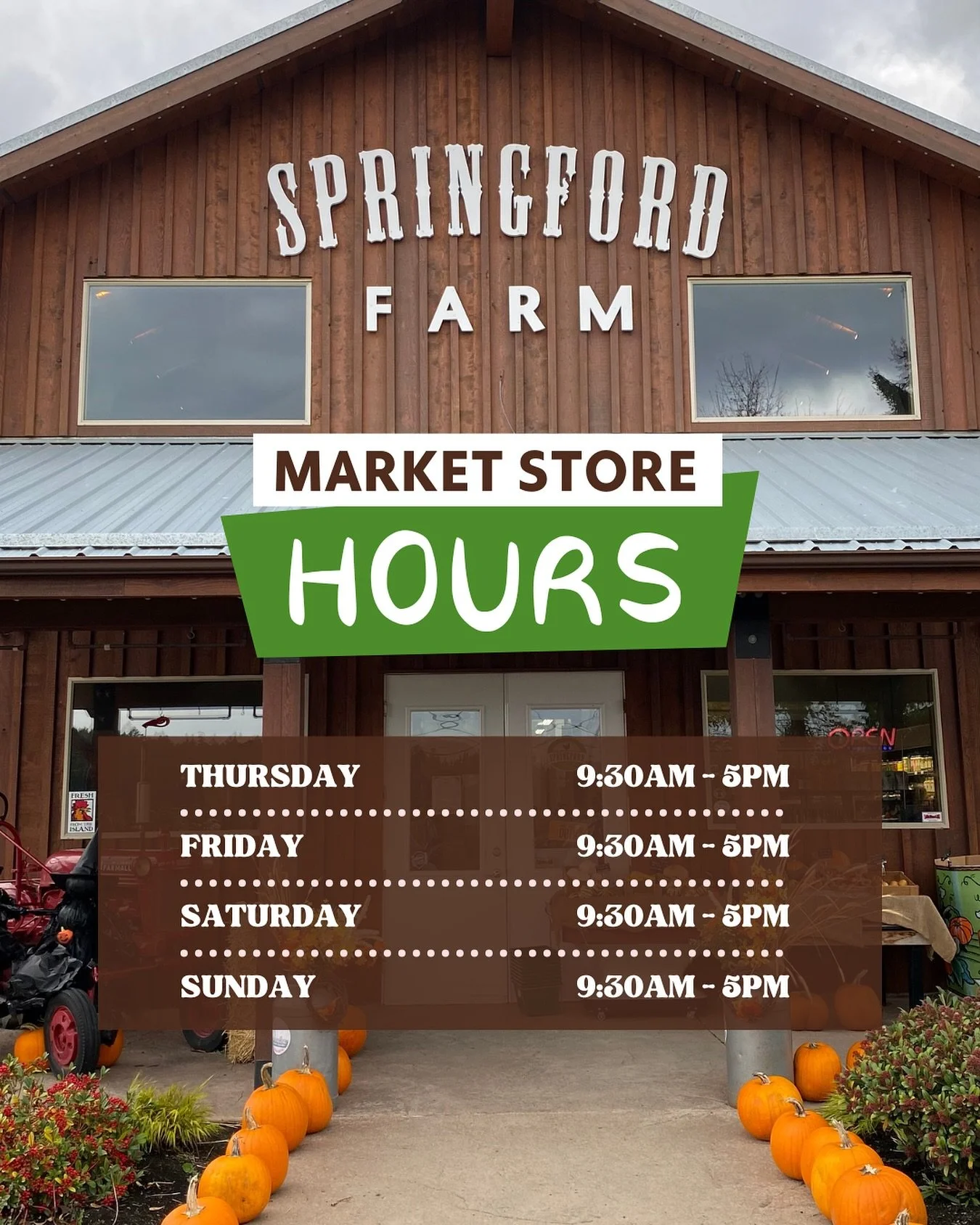 โจMarket Hours Change!โจ
In case you missed it - we’re now opening our doors a little earlier!
Our Farm Market Store is now open Thursday to Sunday, 9:30 AM – 5 PM, all year round!