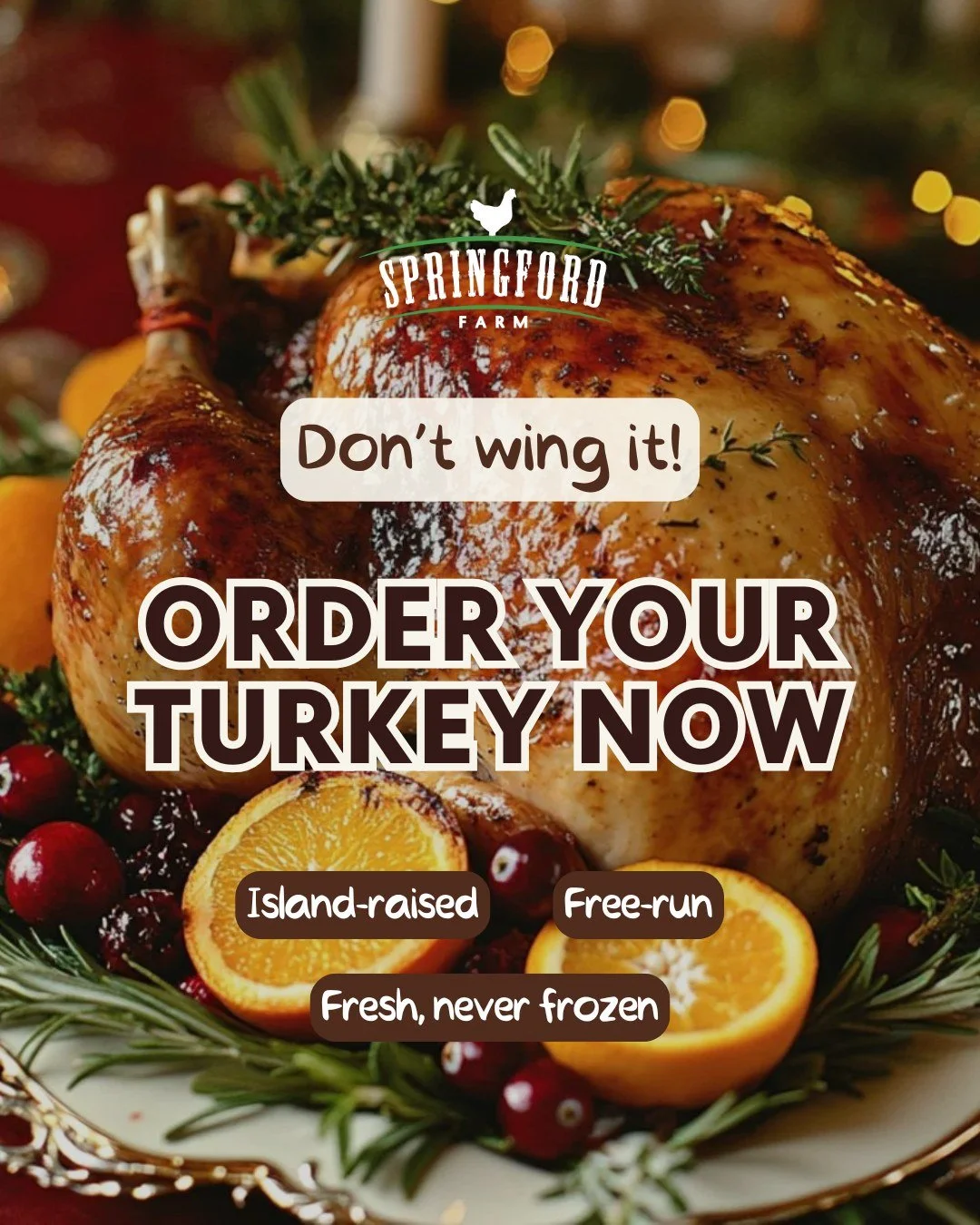 🦃✨ Reserve your Christmas Turkey Now! ✨🦃
 
Still dreaming of a farm-fresh turkey on your holiday table? We&rsquo;ve got a limited number of turkeys left and once they&rsquo;re gone&hellip; they&rsquo;re gone.
 
📍 Pick-up dates:
&bull; Sunday Dec 2