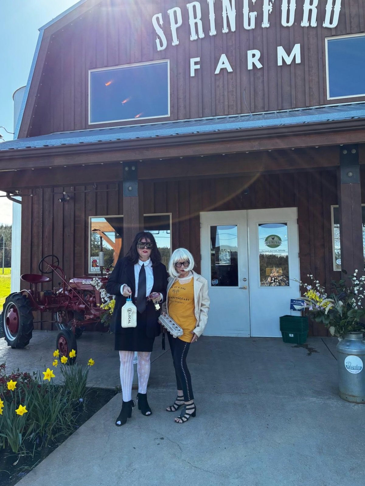 One mustn&rsquo;t underestimate the allure of locally grown delicacies, b&eacute;b&eacute; 🌿💋
 
We're thrilled our farm shop got the Moira Rose seal of approval this weekend 🙌 These two beauties were celebrating the legendary Catherine O'Hara, and