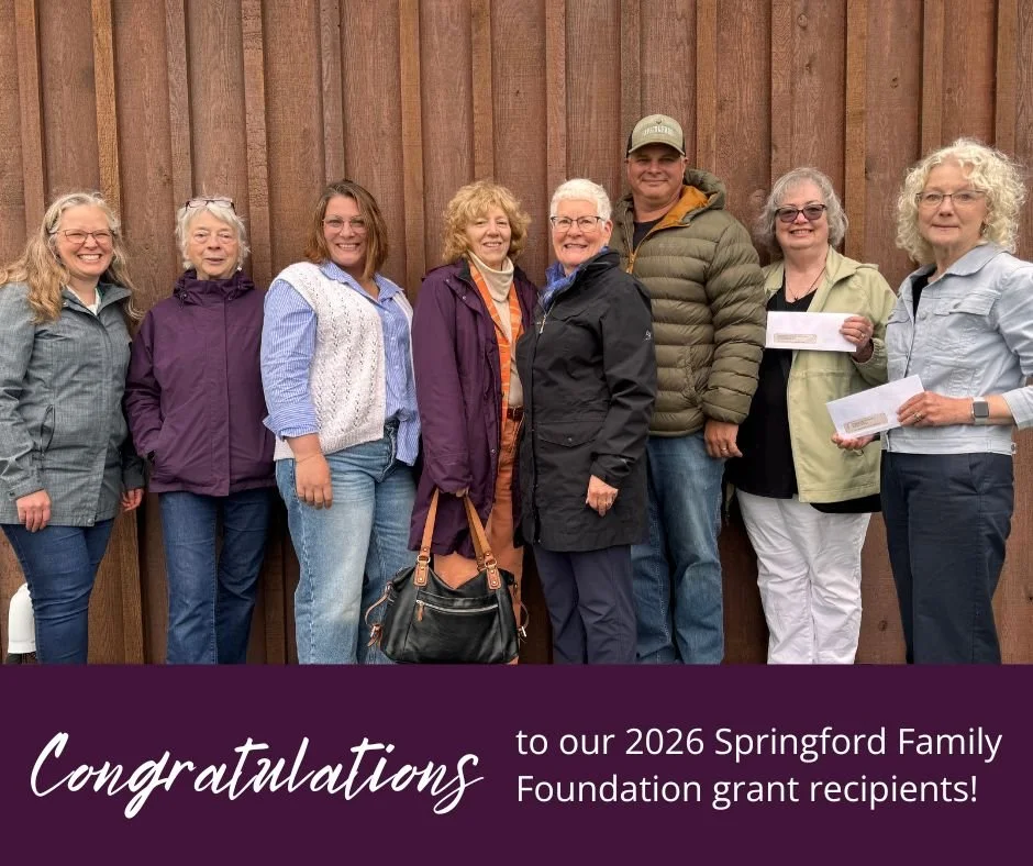 Earlier this week, we had the pleasure of presenting the 2026 Springford Family Foundation grants to three local organizations helping build strong community connections for children, youth and families in our area.
 
🌱 Arrowsmith Agricultural Assoc