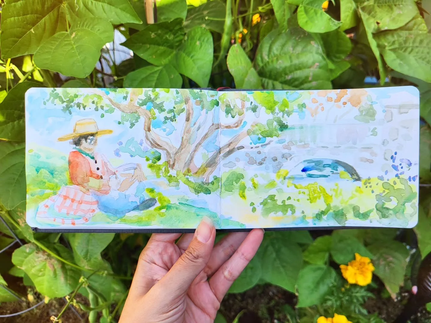 Loved taking a moment to paint loosely on location with watercolors 🎨✨

#watercolors #watercolorartist