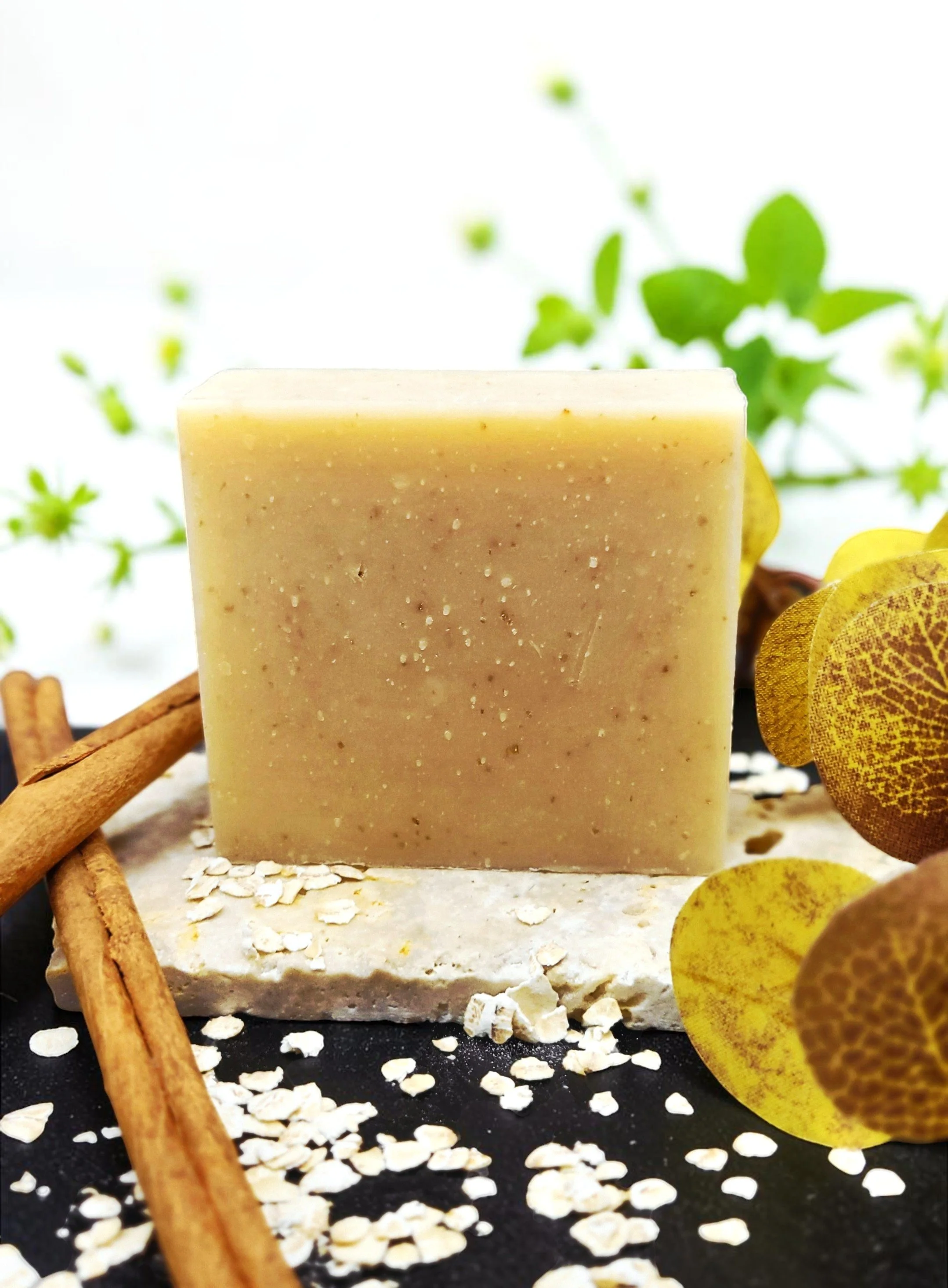 Plant-Based Cinnamon Honey Oats Soap Bar