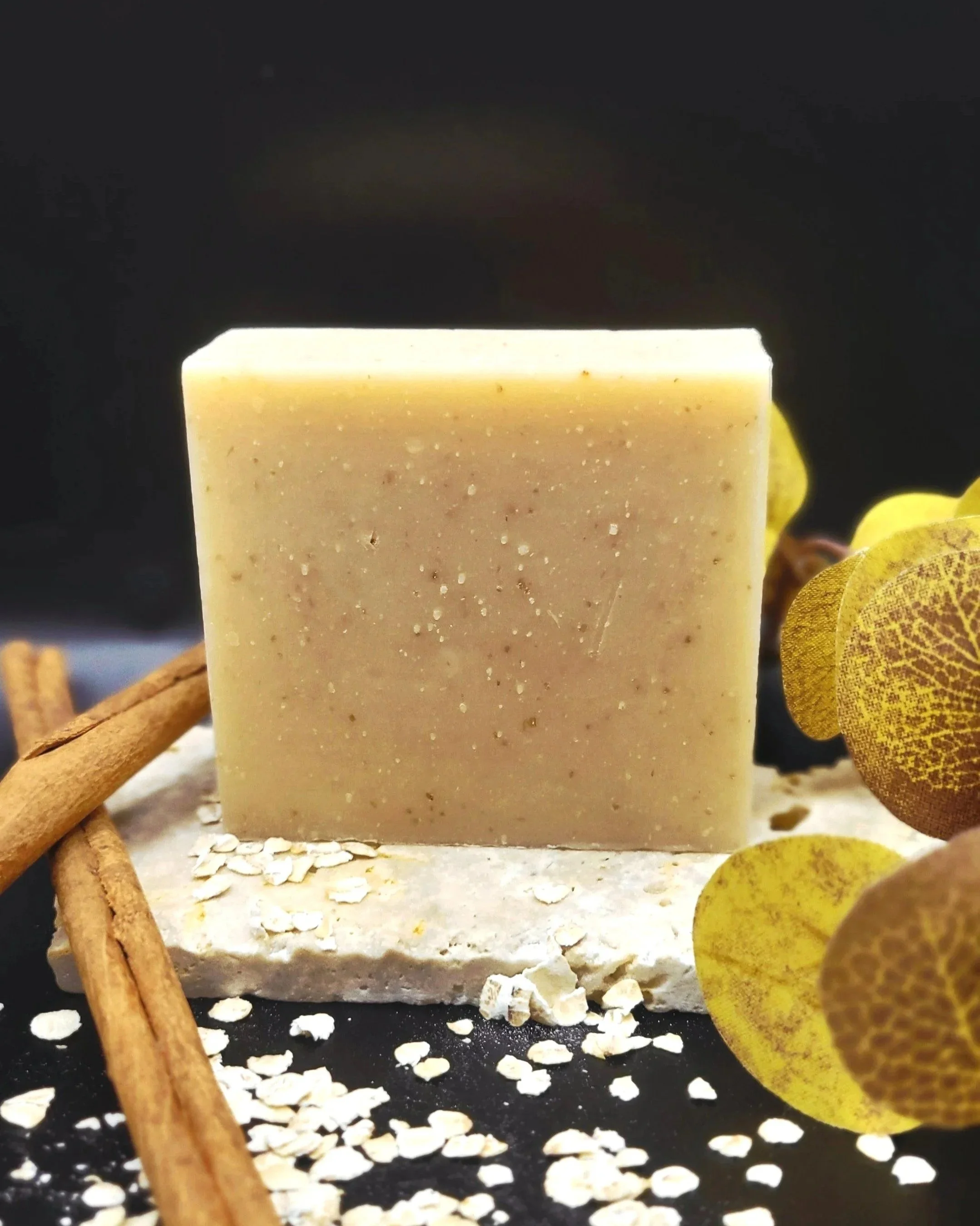 Plant-Based Cinnamon Honey Oats Soap Bar