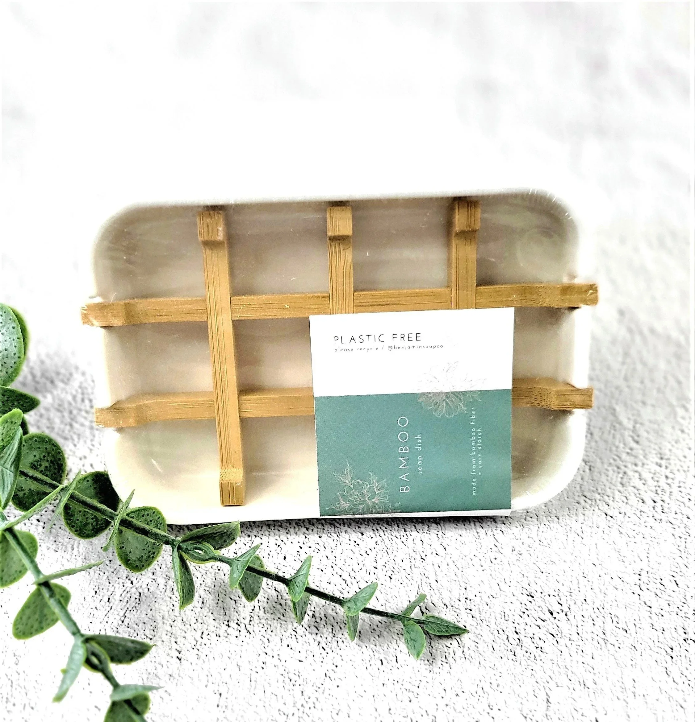 Bamboo + Cornstarch Soap Dish