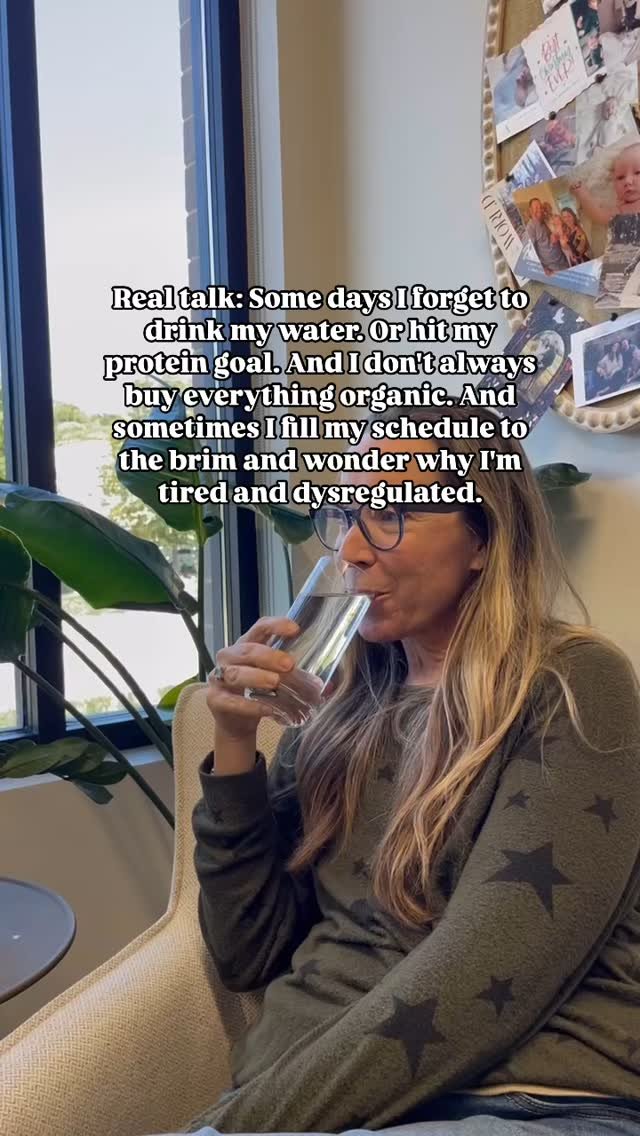 Just because I share ways to pursue health and stay regulated in your day-to-day life, doesn’t mean I’m doing ALL of the things I talk about ALL of the time.
It’s easy for it to come across that way, especially on the internet. We