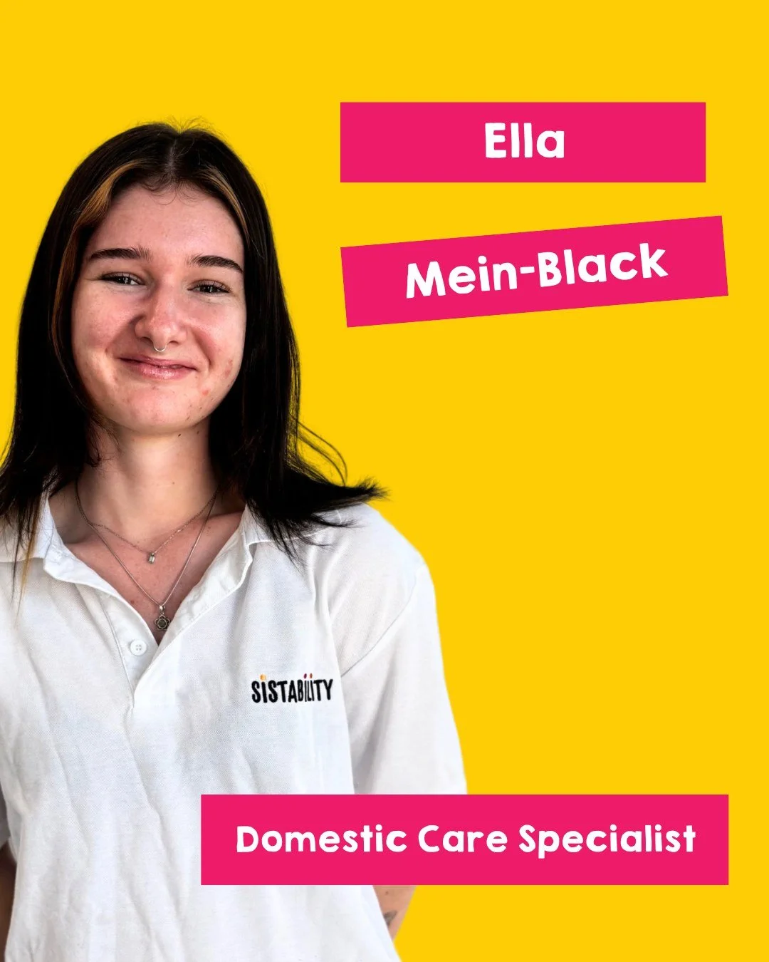 MEET ELLA! 

At just 19 years old, Ella is an invaluable member of the Sistability team. 🩷 She has earned a reputation for her high standards and dedication, consistently tackling the toughest cleaning challenges. Whether it&rsquo;s a deep clean or 