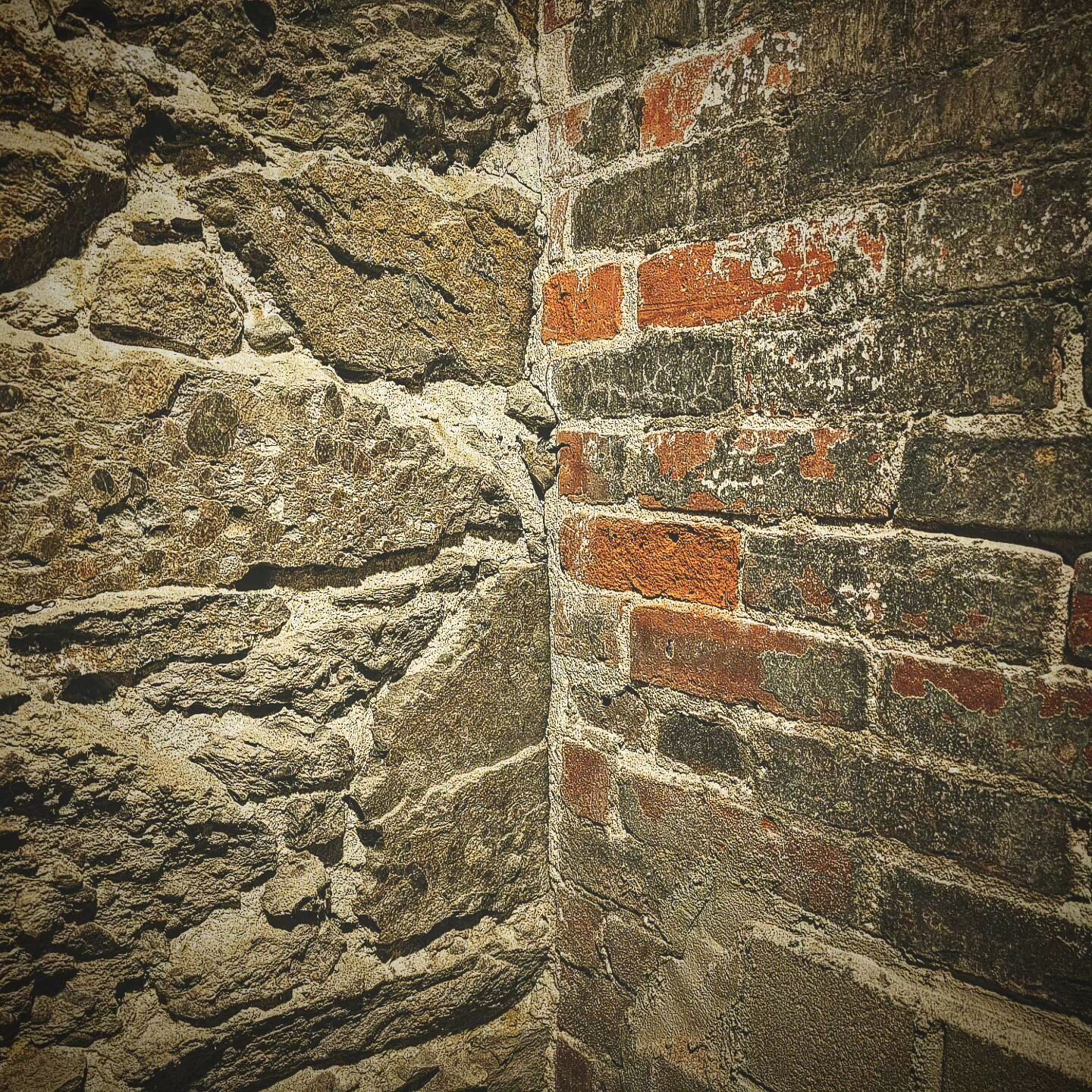 A perfect encapsulation of basement architecture in the South End:  brick, granite, puddingstone, and cinderblock. The (Roxbury) puddingstone, of course, is the most exciting find as it was likely imported all the way from Jamaica Plain when it was b