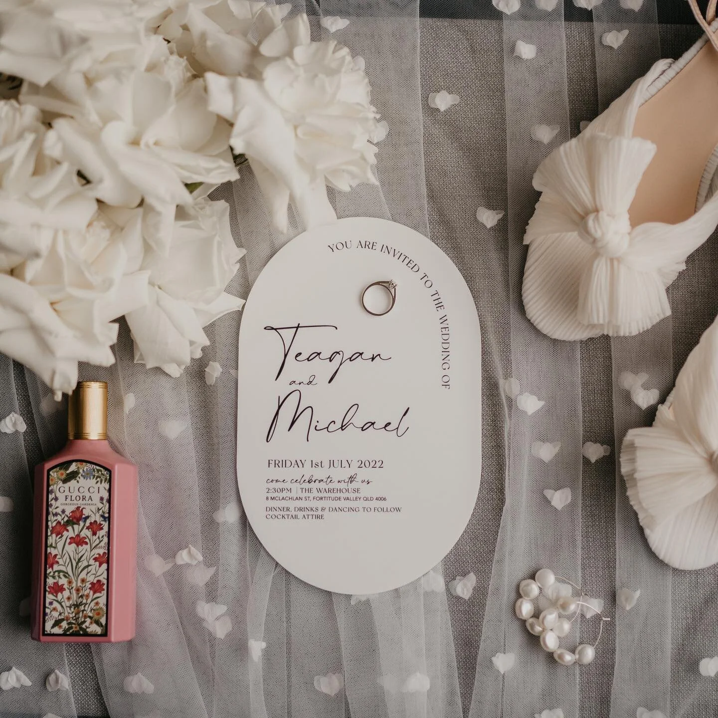 Acrylic wedding invitations currently one of the hottest trends 🤍 
Chat with us today about yours ✨

📷 @mitchbirchallstudios
