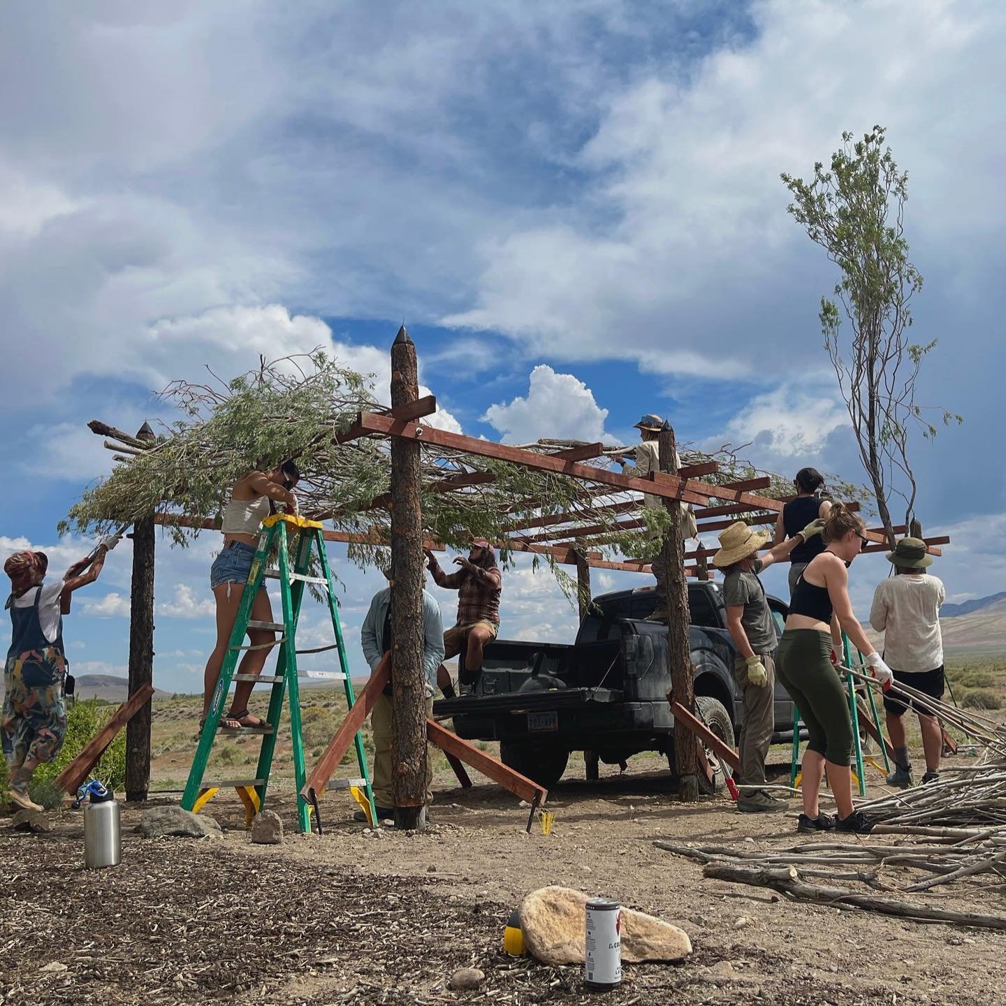 With summer right around the corner, The Ripple Project team is proud to announce our successful installation of a traditional Paiute shade structure, known as a &quot;haba,&quot; at the Pyramid Lake Museum! Habas provide shade during the summer mont