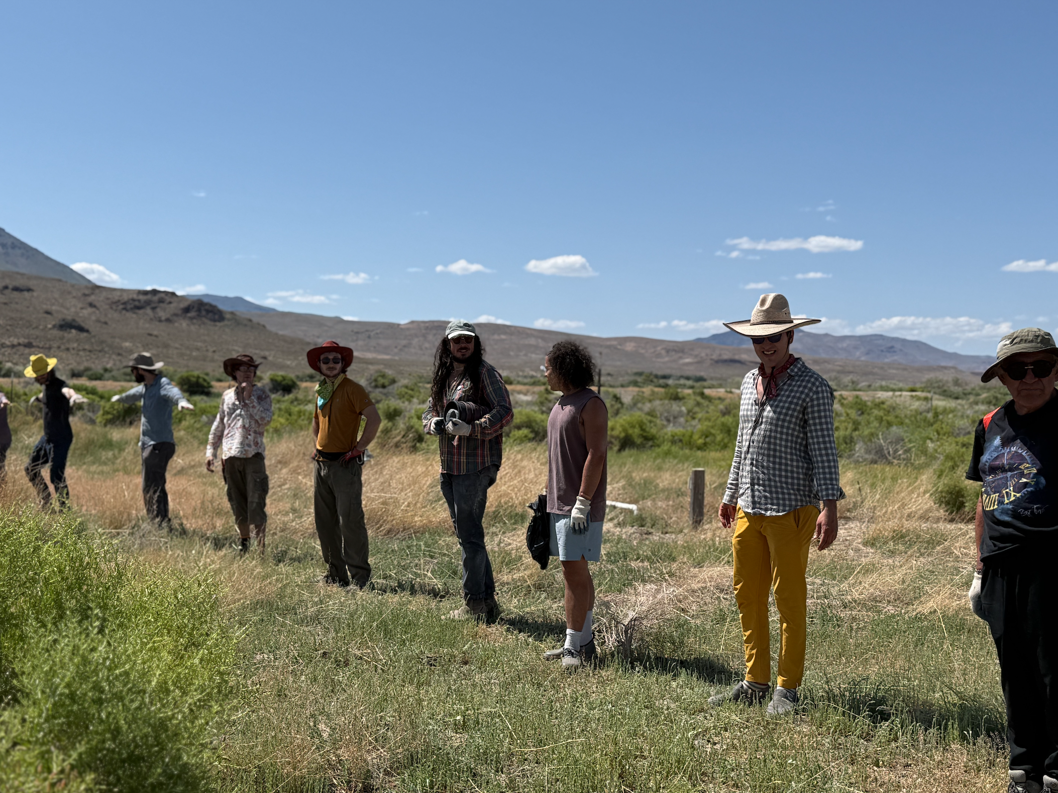 Fly Ranch Programming has included events such as willow-planting, cattail weaving workshops, guided nature tours, community discussion of ecological restoration and much more. 