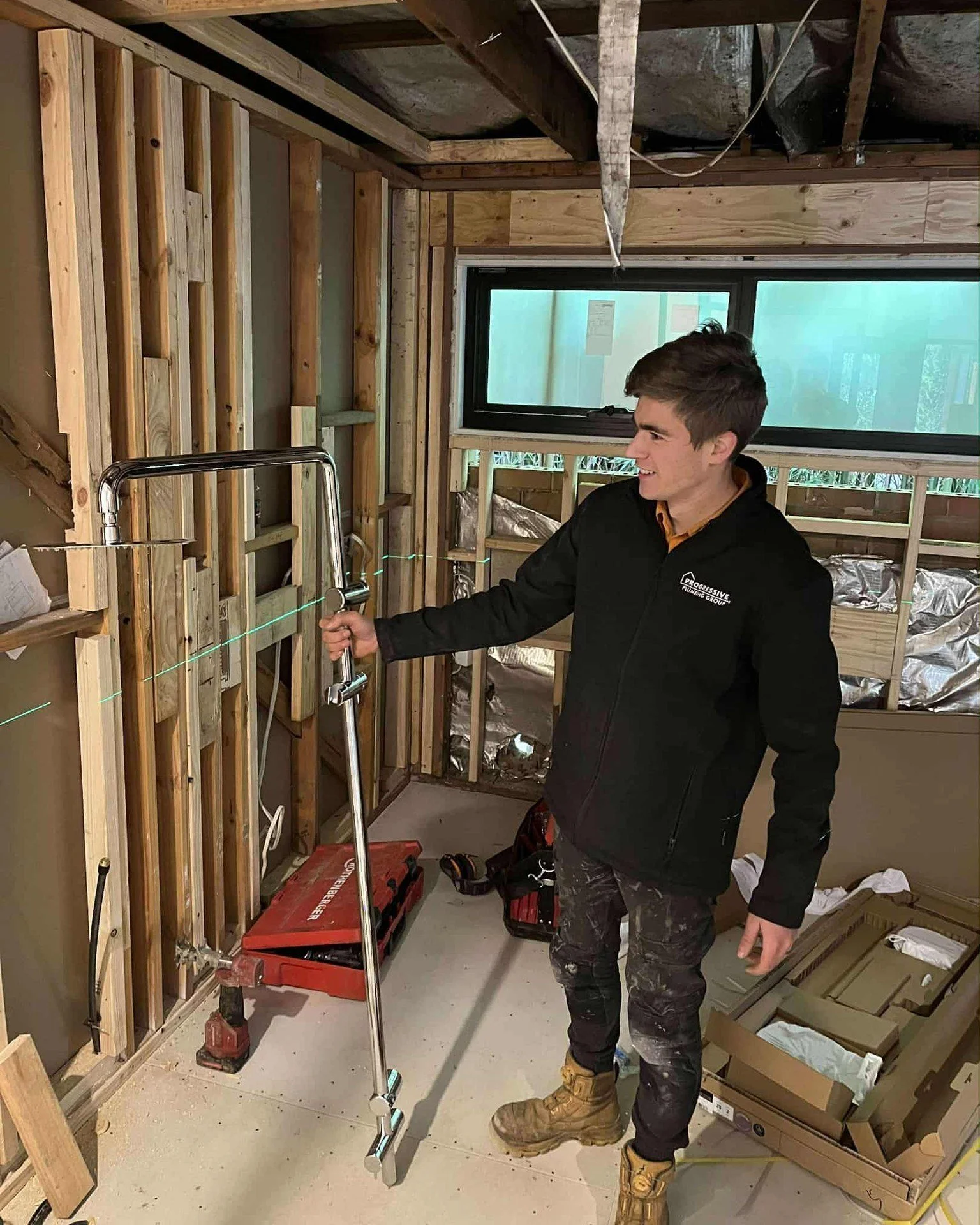 The worlds biggest shower rail. 🚿

Progressive Plumbing Group. Bathroom renovations. Plumbers of Melbourne. Construction plumbing.