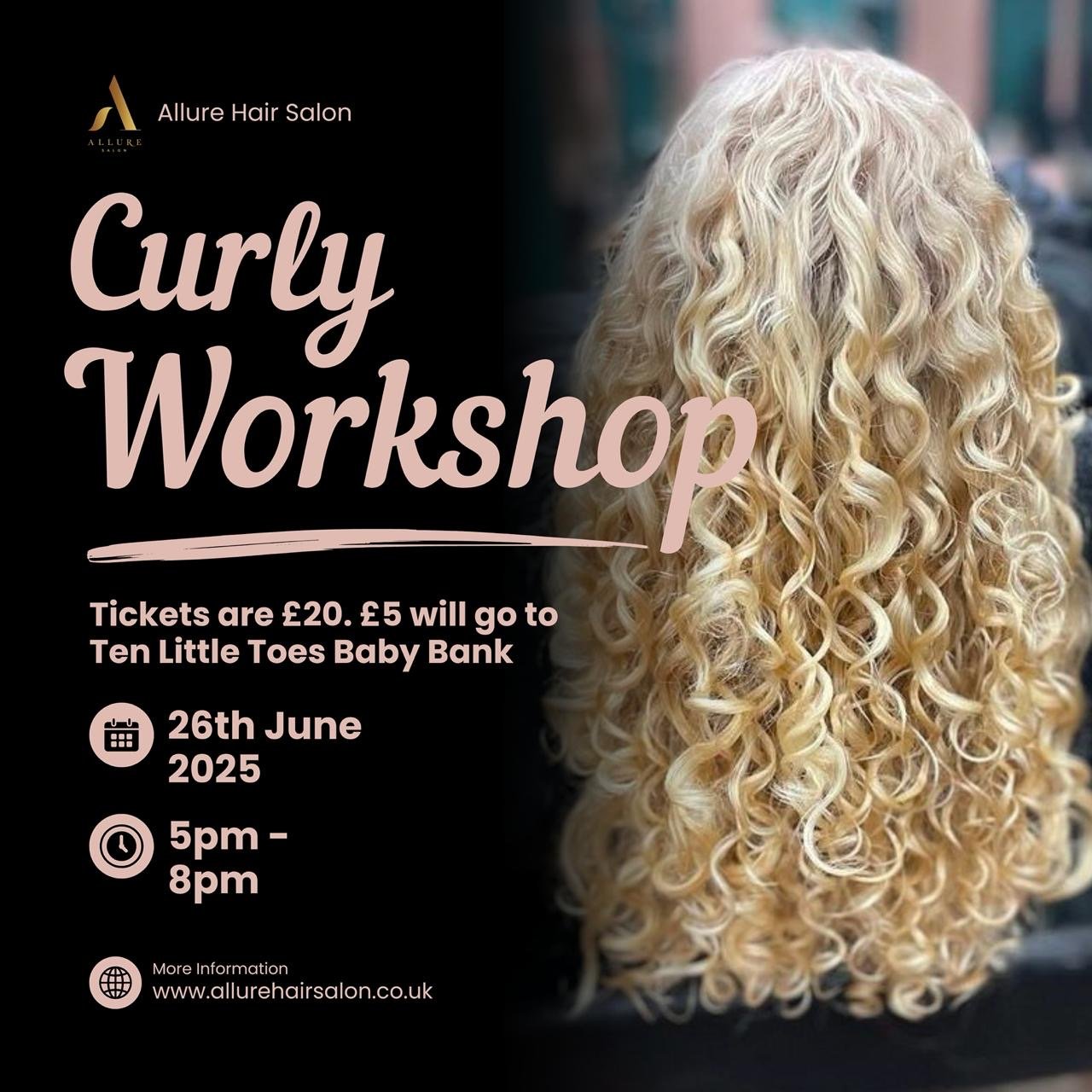 An Evening of Curl Confidence at Allure 

📍 Live at Allure Salon, Allure Hair Salon Crawley
🗓️ Thursday 26th June | 5&ndash;8PM

Your curls are not the problem.
You just haven&rsquo;t been shown what they really need.
Join us for a one-night-only C