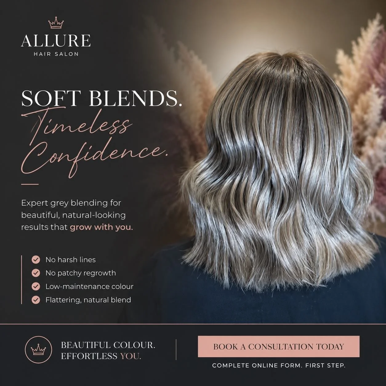 🤍 SOFT BLENDS. TIMELESS CONFIDENCE. 🤍
If you&rsquo;ve been colouring your hair for years and are starting to wonder if it&rsquo;s time to embrace your grey, you&rsquo;re not alone.
The good news? Going grey doesn&rsquo;t have to mean an awkward gro