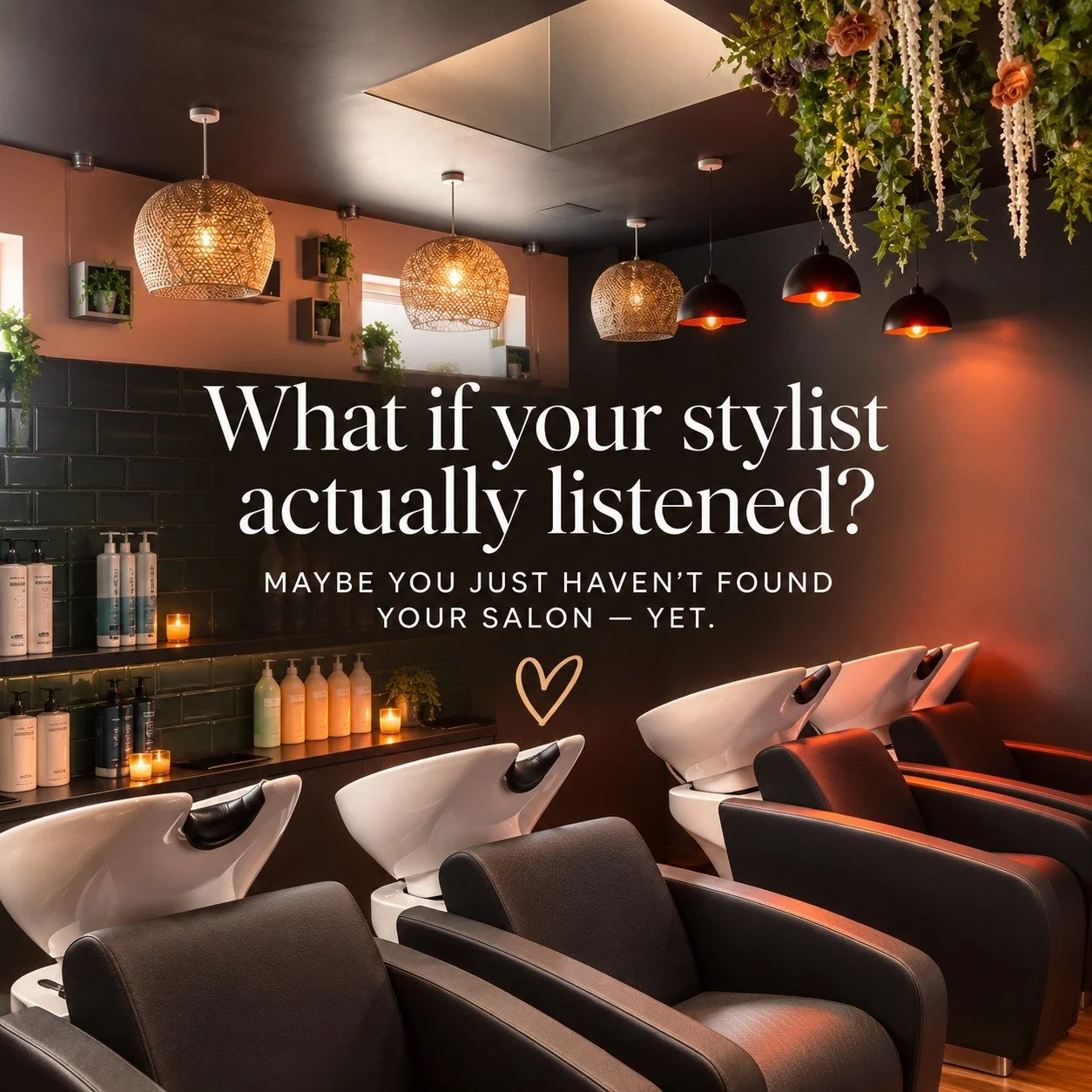 Finding the right salon shouldn't feel like a gamble.

It should feel like finding people who genuinely listen.

Who take the time to understand your hair, your lifestyle and how you want to feel every time you look in the mirror.

No rushing.

No as