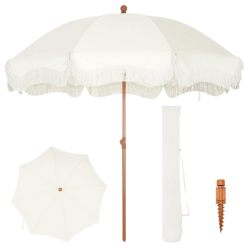 Beach Umbrella with Fringe