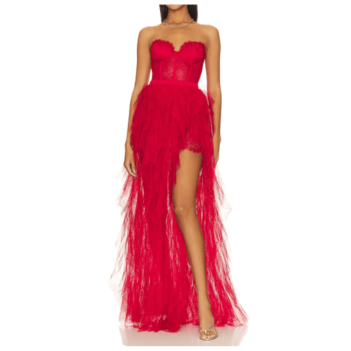 Red Bustier Gown