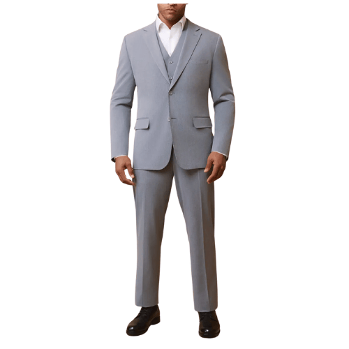 Savile Grey Wool Blend Suit Jacket