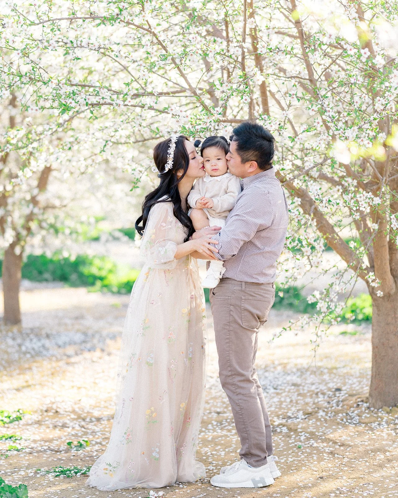 A Beautiful Almond Blossom Family Session | Bakersfield, CA