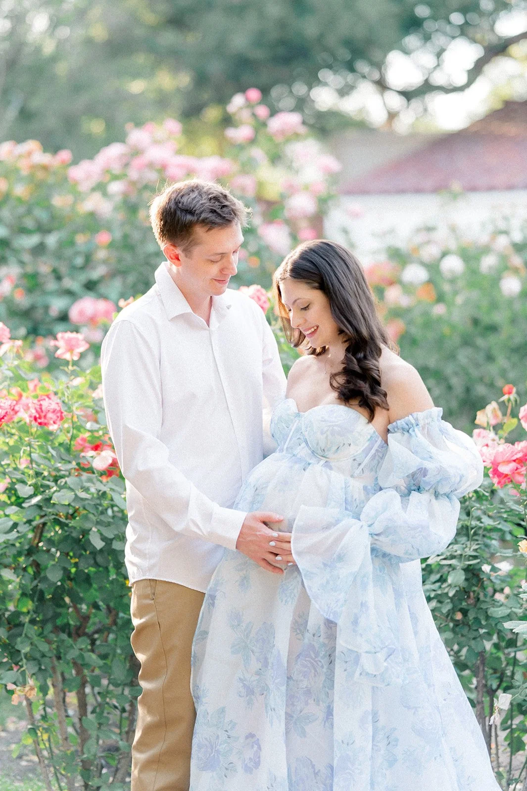 A Serene Rose Garden Maternity Session | West Hills, CA