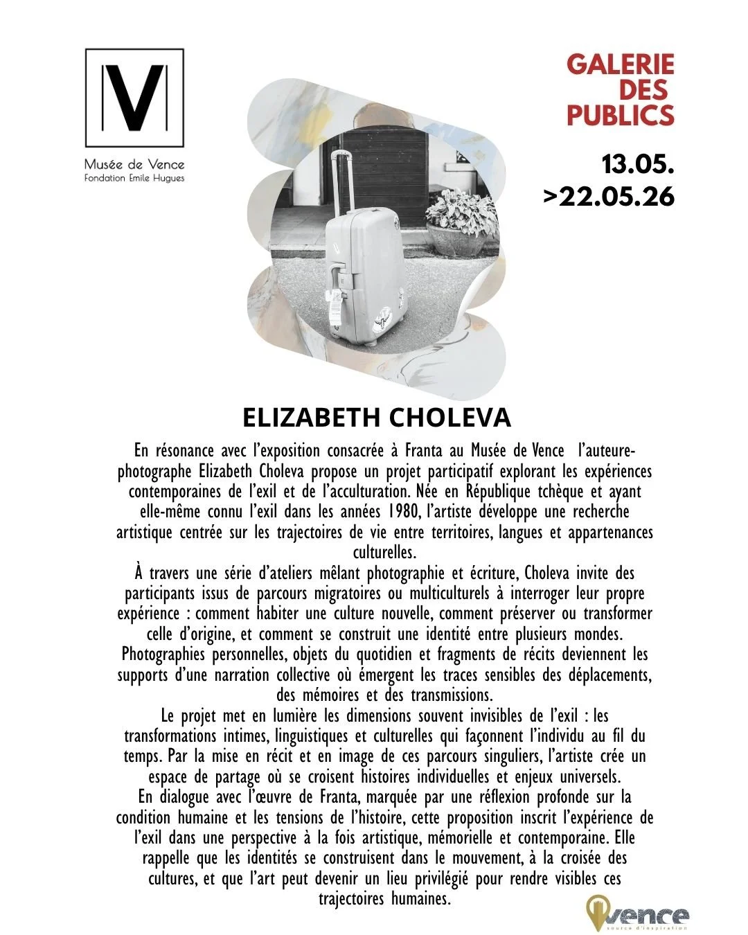 Galerie des publics : Vernissage de la résidence d’Elizabeth Choleva