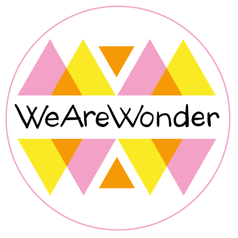 A circular logo features colourful triangles and text which reads We Are Wonder