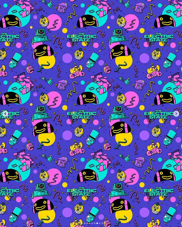 Funky Y2K-style patternwork for Netflix's The Electric State. A/D: Zachary Chomyszak