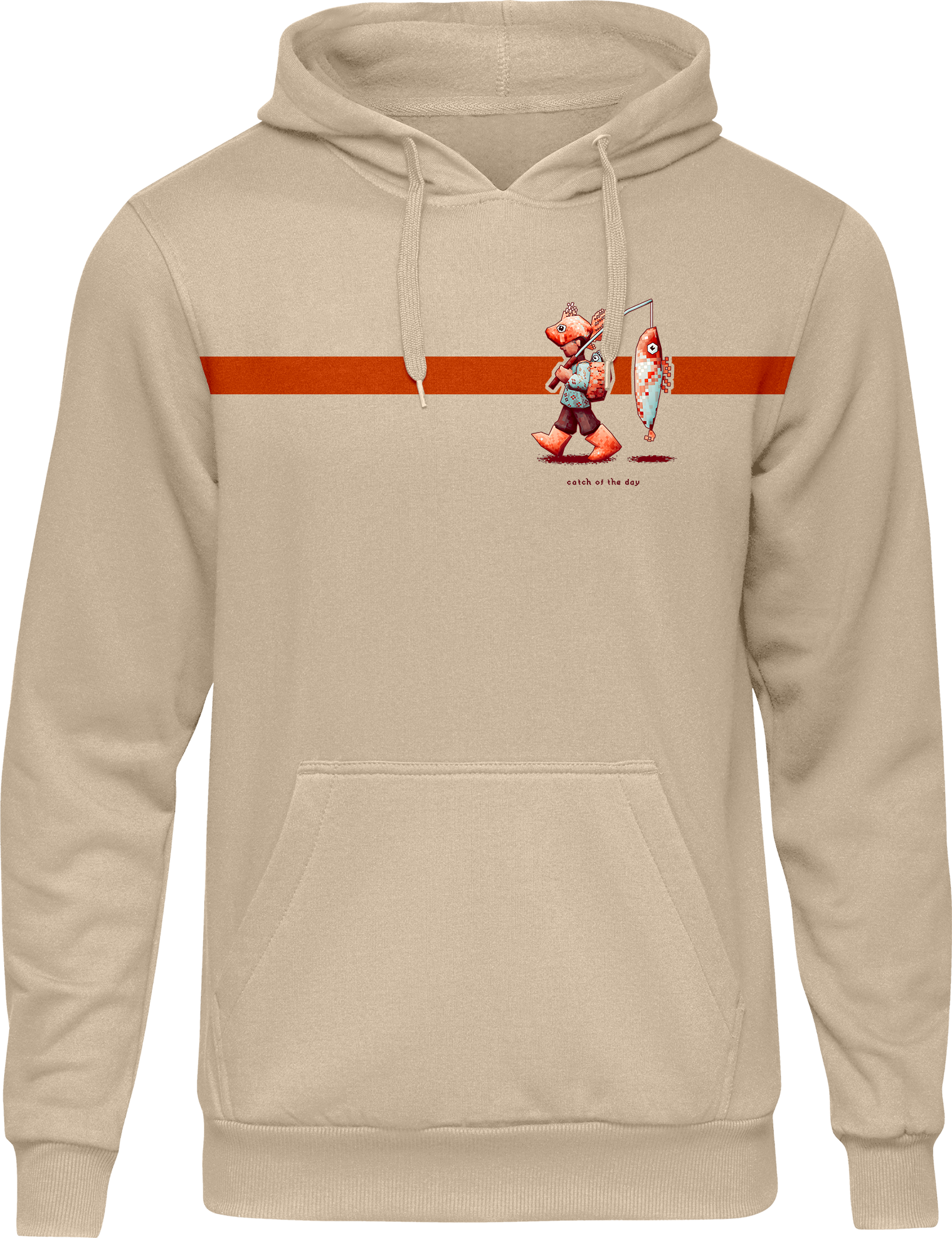 "Catch of the Day"
3D & Digital
This time it didn't get away. "Catch of the Day" is a retro addition to our low-poly Nostalgia series, printed on T-shirts and sweatshirts.
