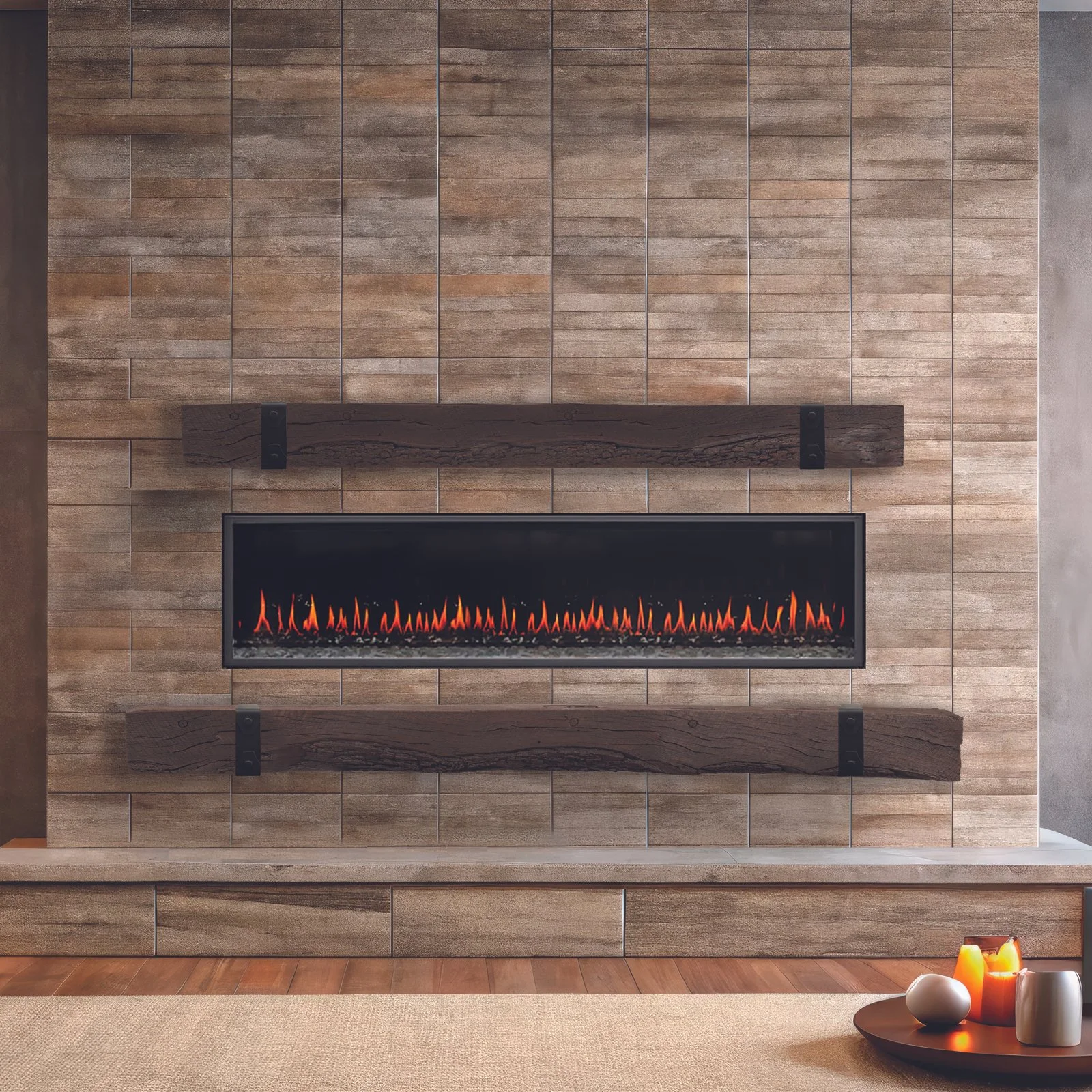 Rick House Mantel and Floating Heath Combination 