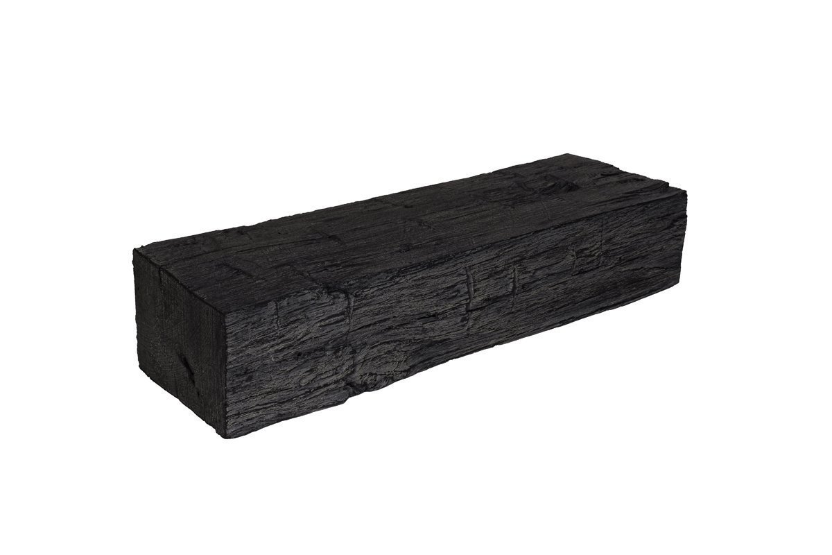 The 24" Hayloft beam extension perfectly matches our Hayloft beam rustic mantel, corner mantel extensions and rustic mantel brackets. Shown in Eclipse Black