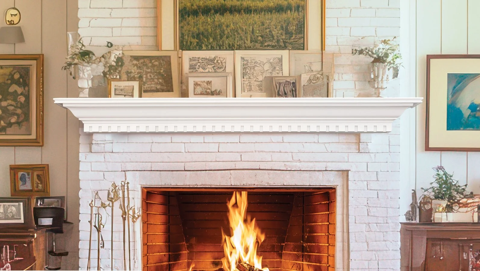 Federal Non-Combustible Fireplace Mantel in Luna