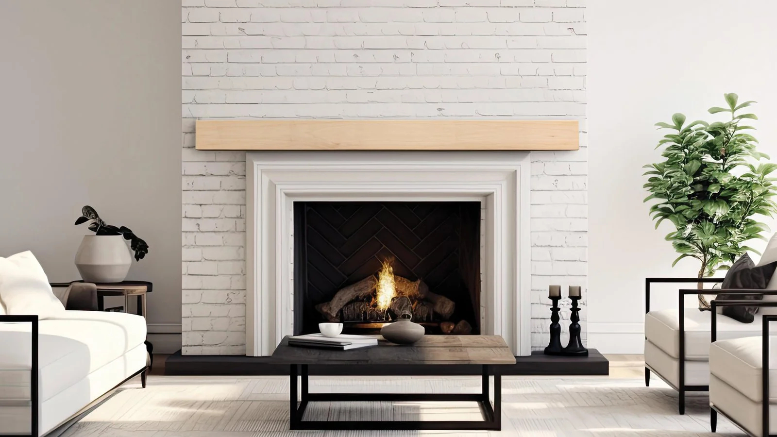 Classic Wood Fireplace Mantel in Unfinished