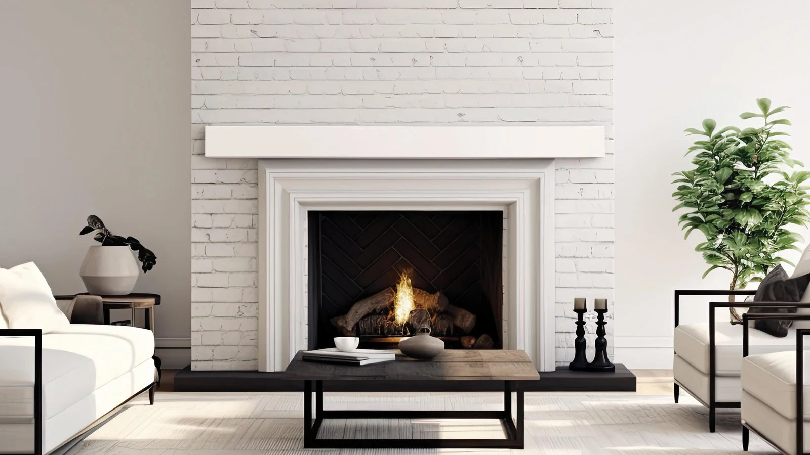 Classic Wood Fireplace Mantel in Luna