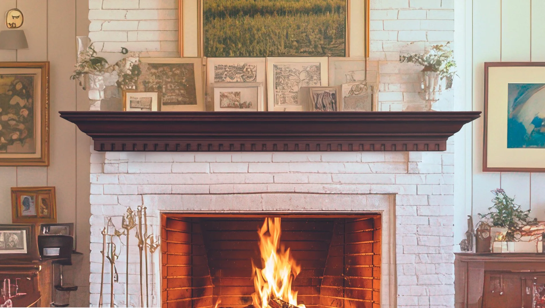 Federal Wood Fireplace Mantel in Cherry