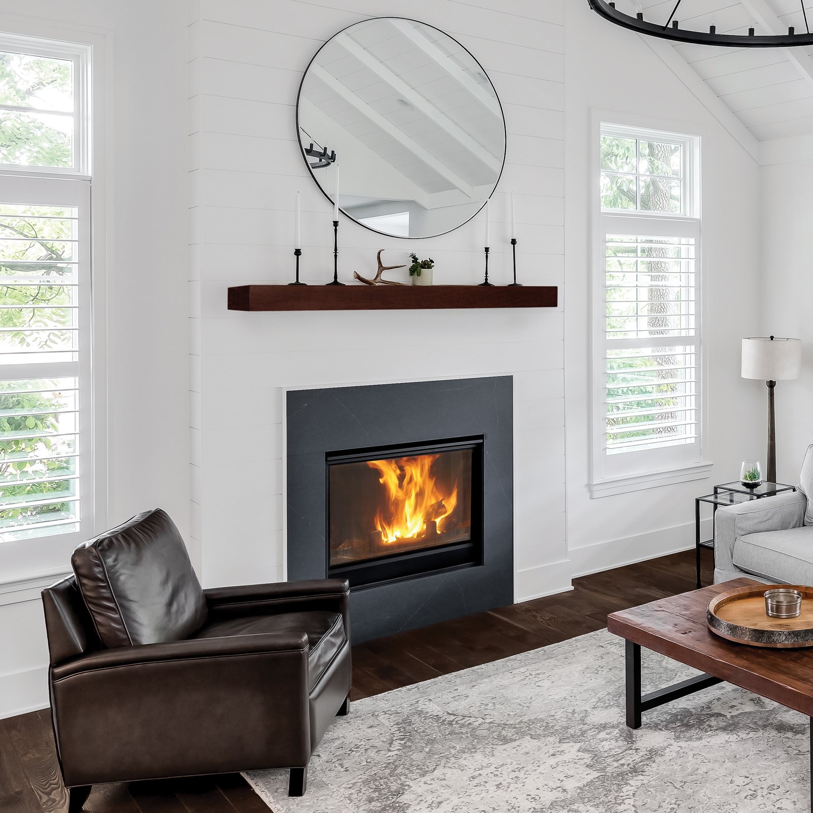 Classic Wood Fireplace Mantel in Cherry