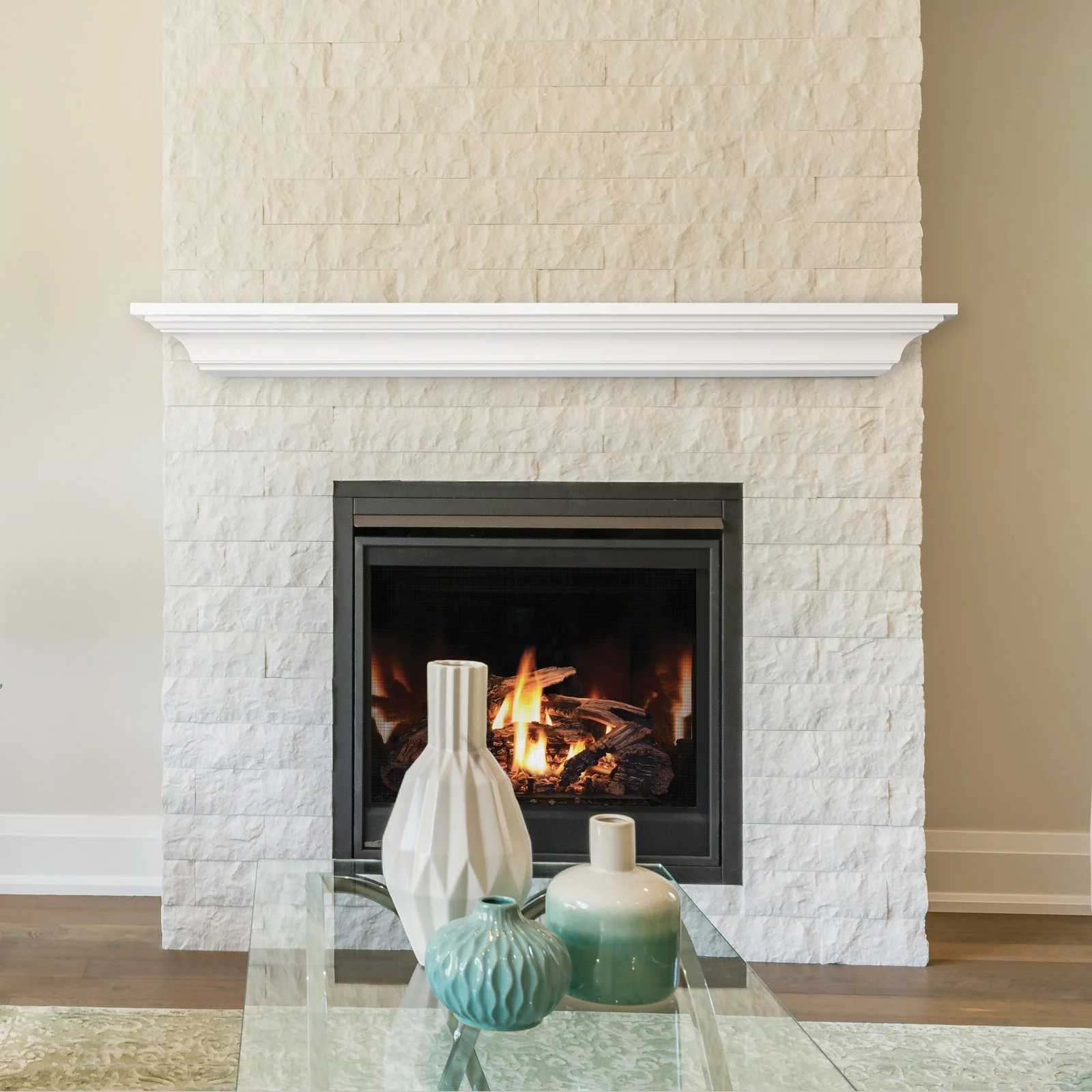 Kenton Wood Fireplace Mantel in Luna