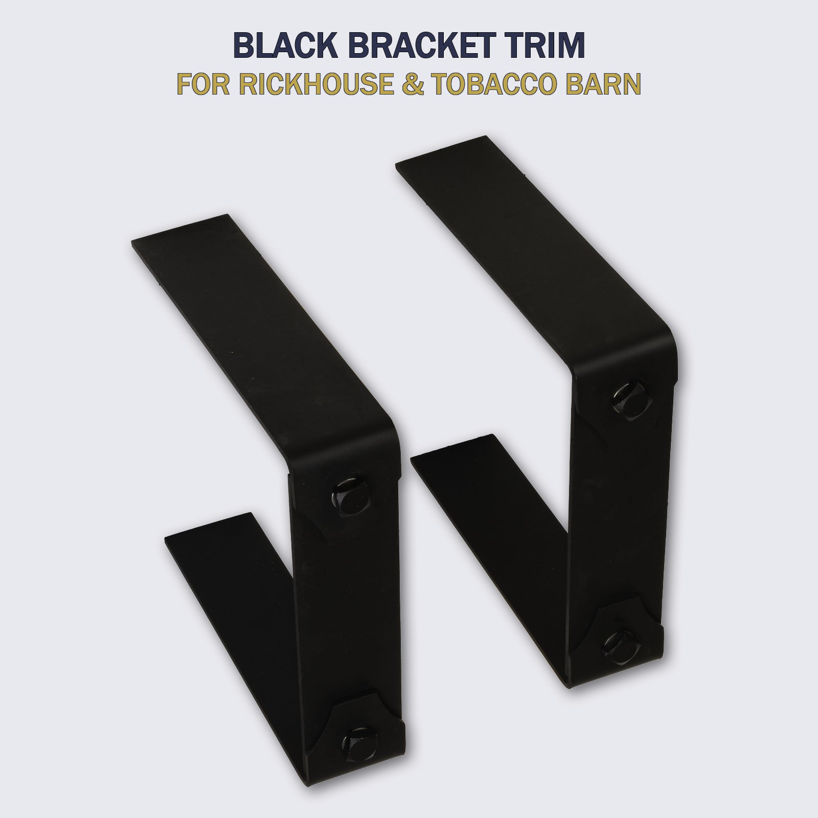 Tobacco Barn Rustic Mantel decorative Brackets. Available in Black or Bronze Shown in Black.