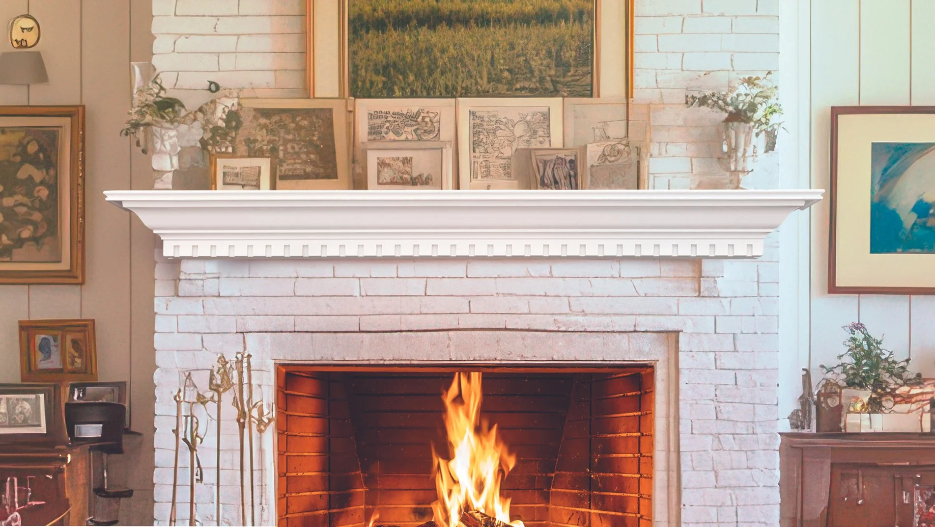 Federal Wood Fireplace Mantel in Luna