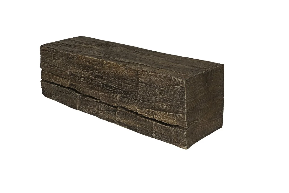 Tobacco Barn Mantel Extension Shows grain Check and cracks