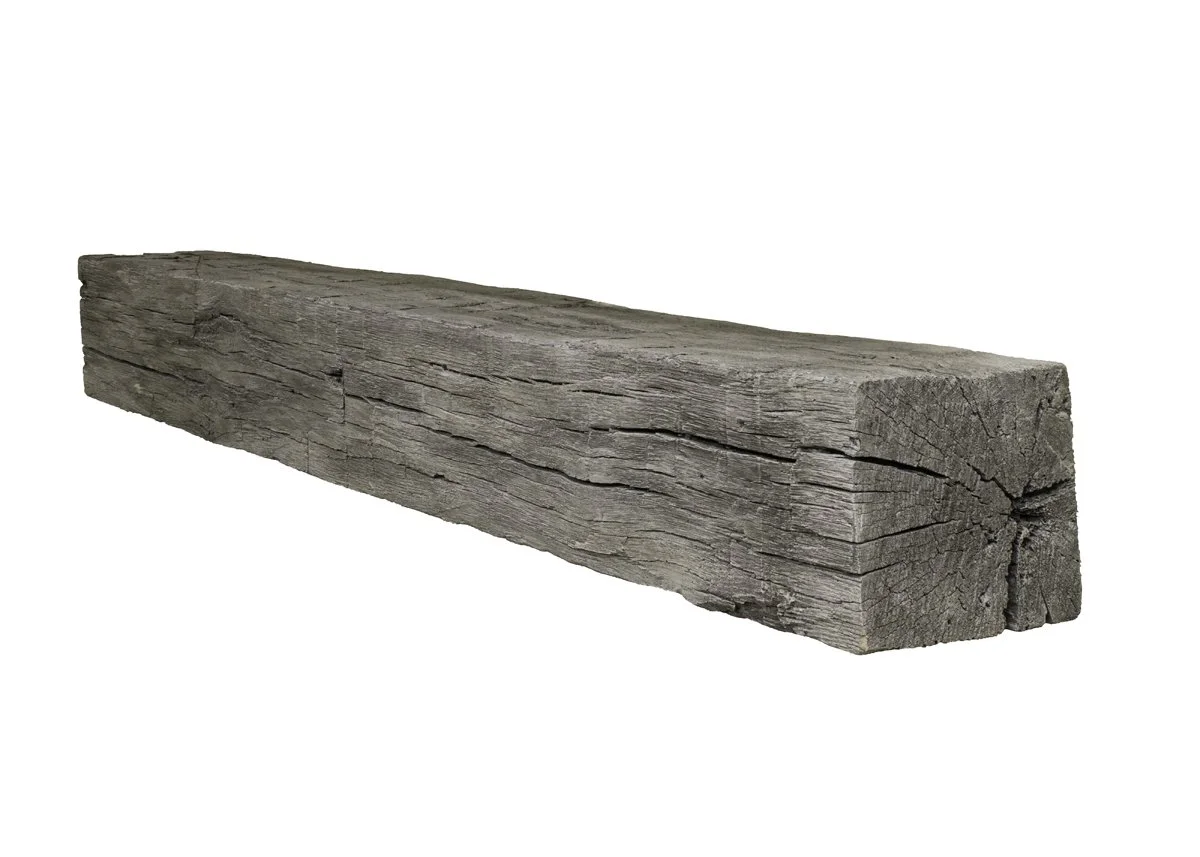 Tobacco Barn Mantel In Weathered Gray