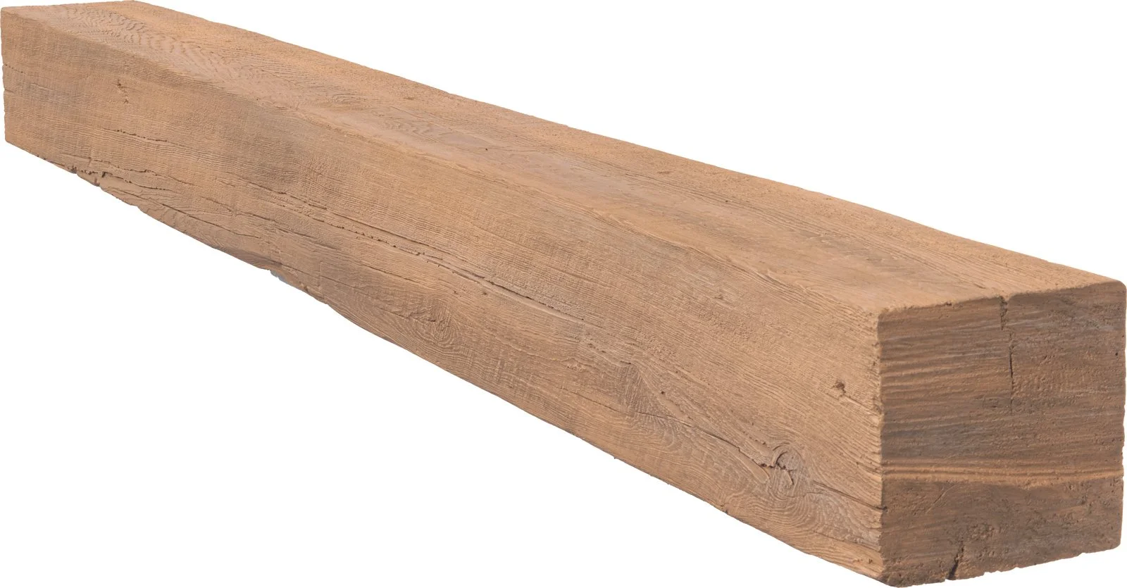 Grist Mill Rustic Noncombustible Mantel Shelf Shown in Pale Honey