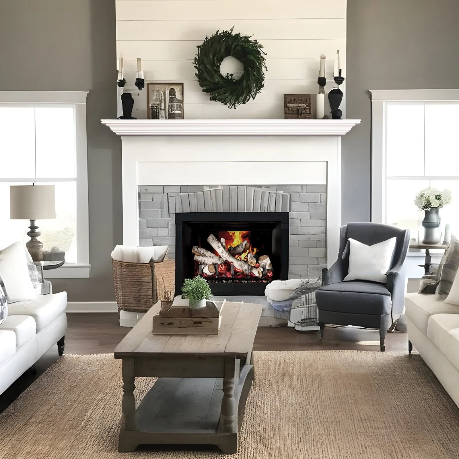 Pendleton Wood Fireplace Mantel in Luna