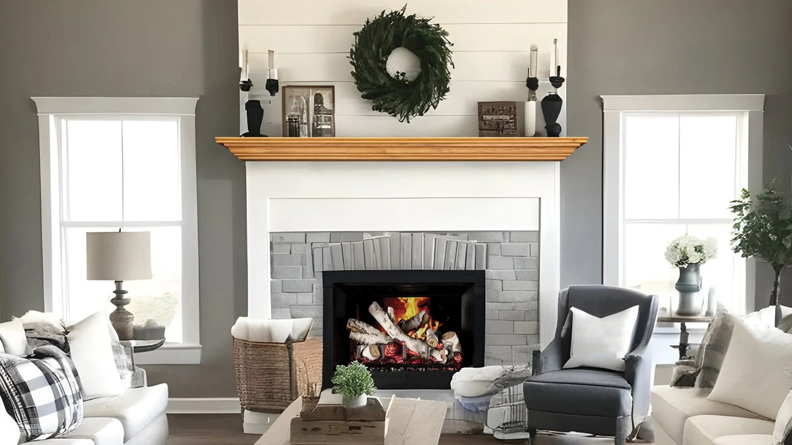 Pendleton Wood Fireplace Mantel in Honey Oak