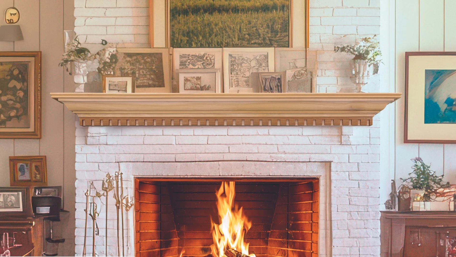 Federal Wood Fireplace Mantel in Unfinished