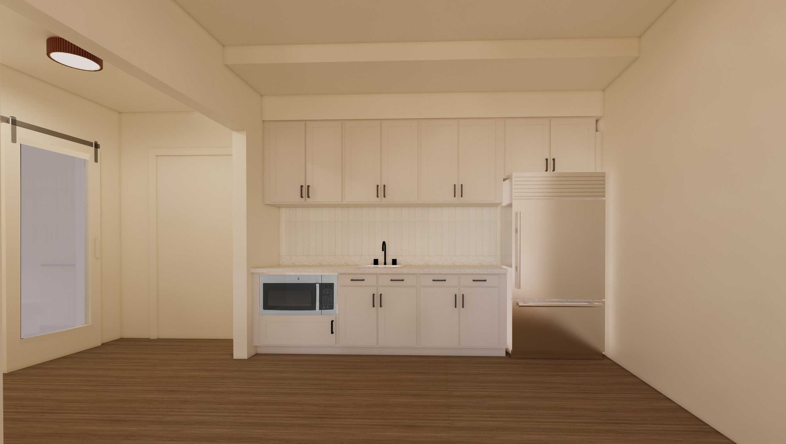 assisted living in-room kitchenette.