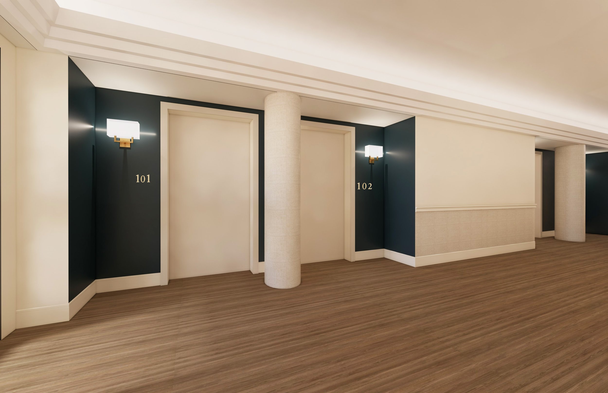assisted living corridor.